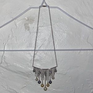 Pearl & Crystal Dangle necklace